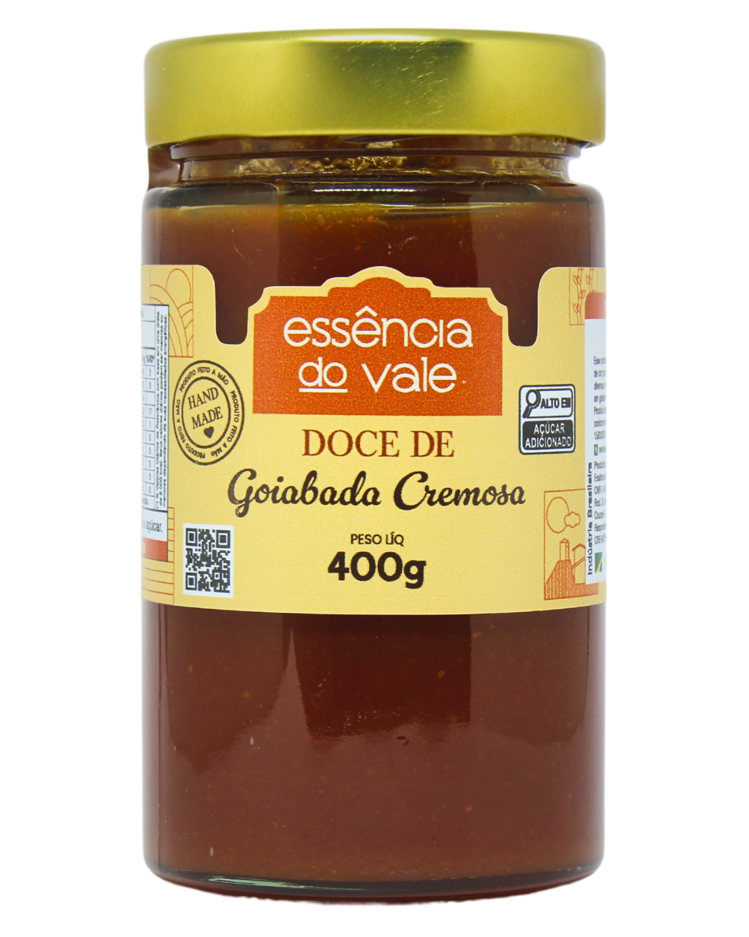 15482561553-goiabada-cremosa-fundo-branco.png Goiabada Cremosa (JAM) da Essência do Vale 400g - Imagem 1