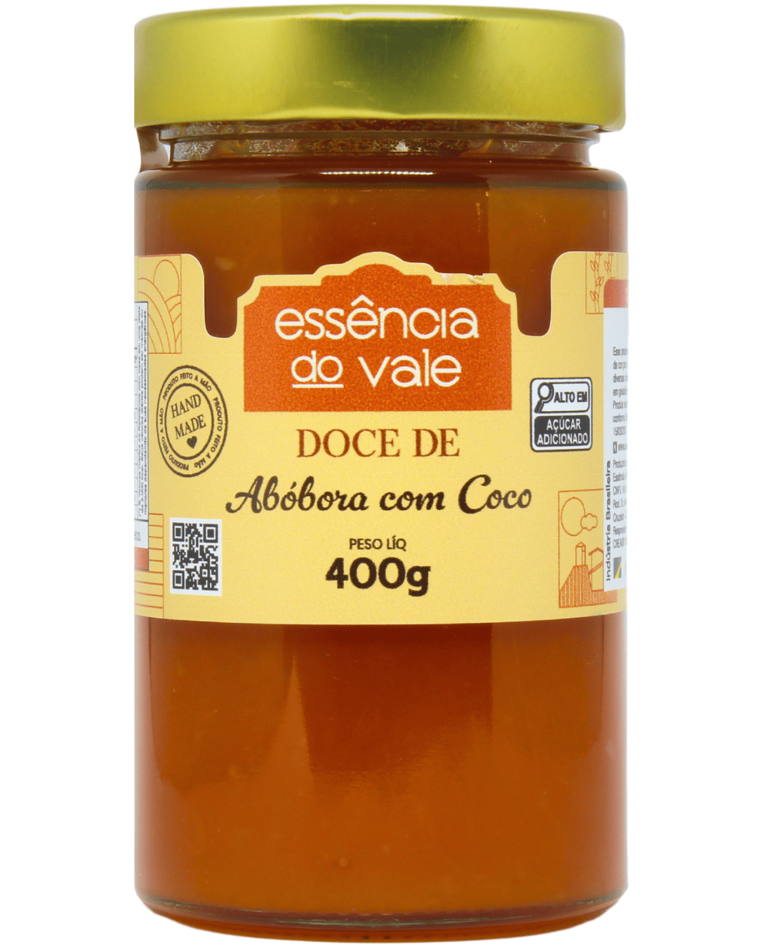 15485512648-abobora-com-coco-fundo-branco.png Doce de Abóbora com Coco 400g - Imagem 1