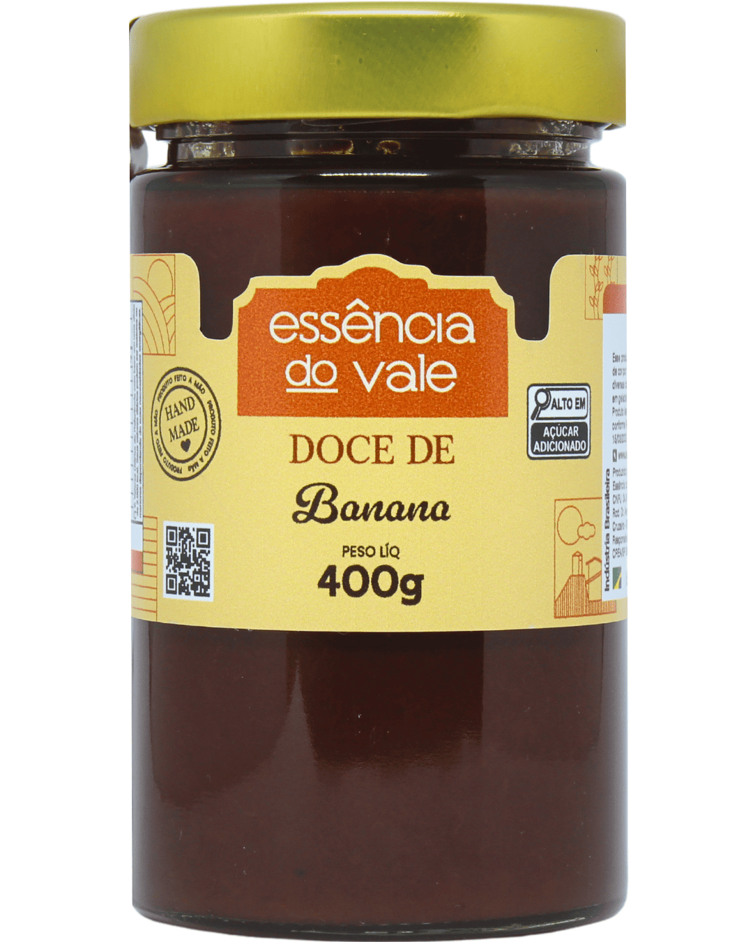 15488730470-banana-fundo-branco.png Doce de Banana da Essência do Vale 400g - Imagem 1
