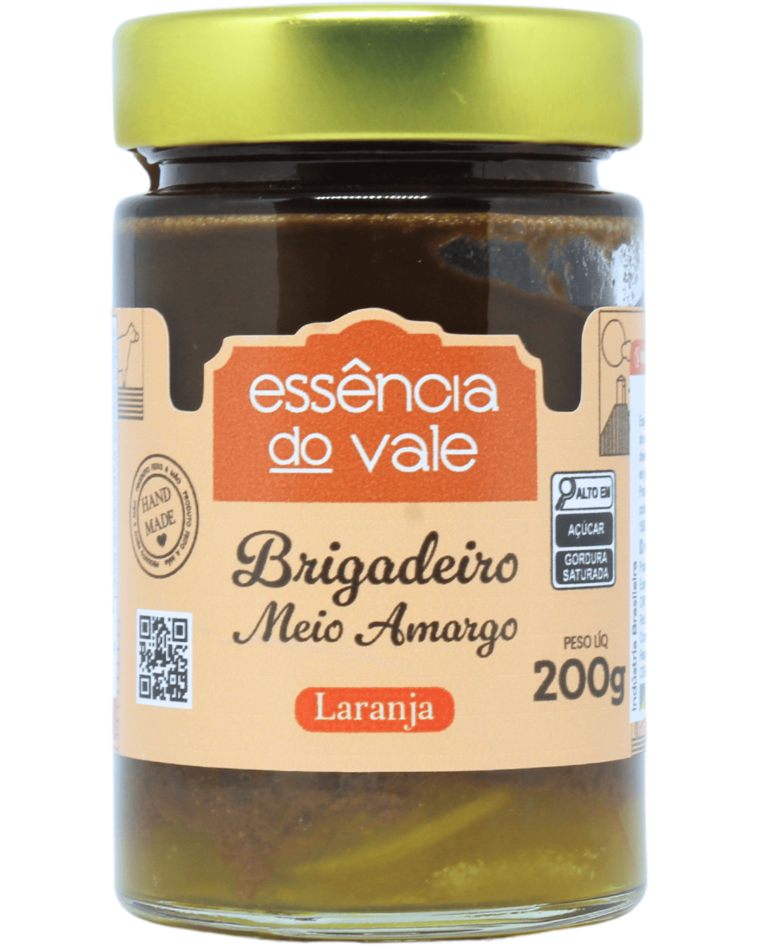 15488760260-brigadeiro-meio-amargo-com-laranja-fundo-branco.png Brigadeiro Meio Amargo com Laranja da Essência do Vale 200g - Imagem 1