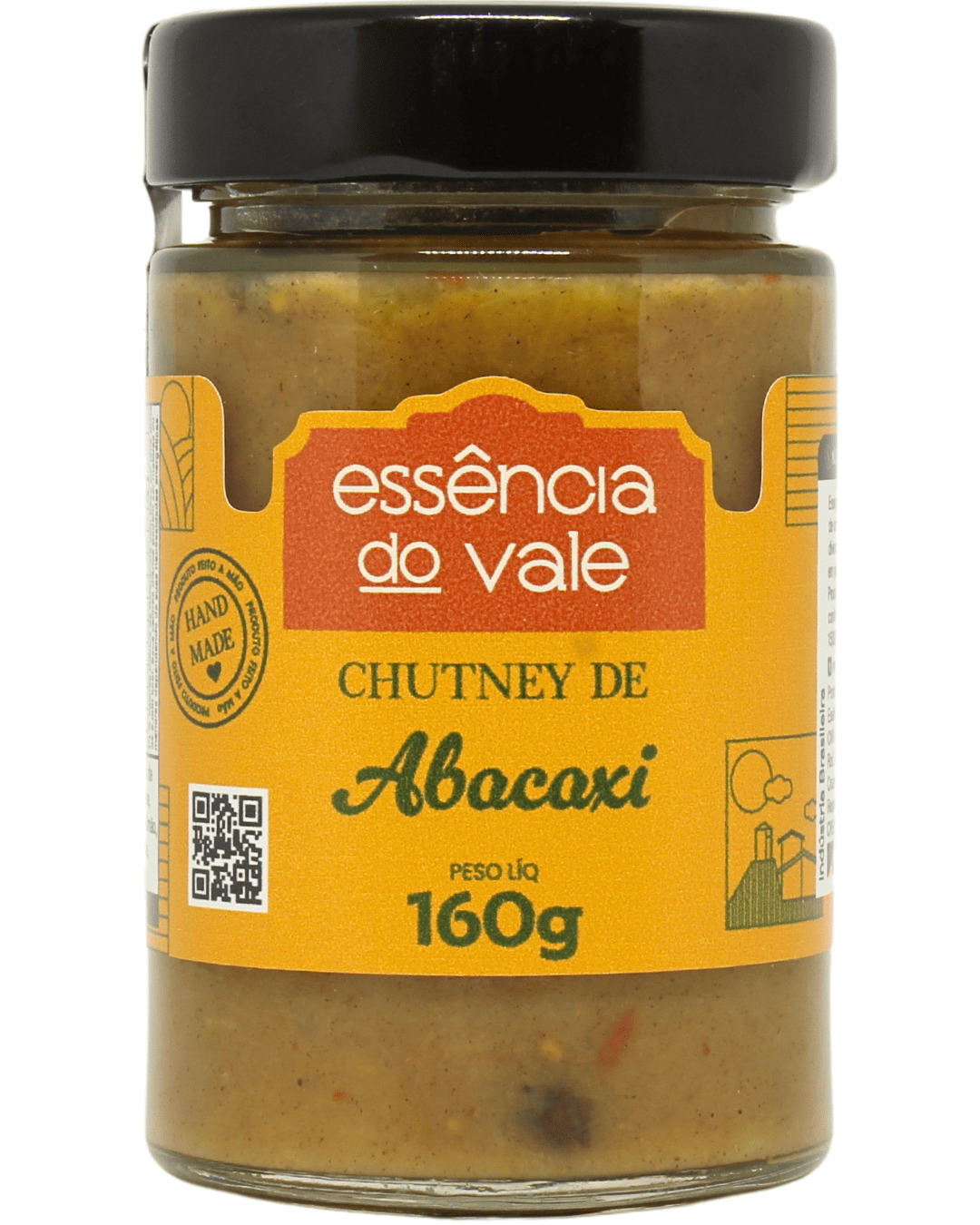 15488906344-chutney-de-abacaxi-fundo-branco.png Chutney de Abacaxi Essência do Vale 160g - Imagem 1