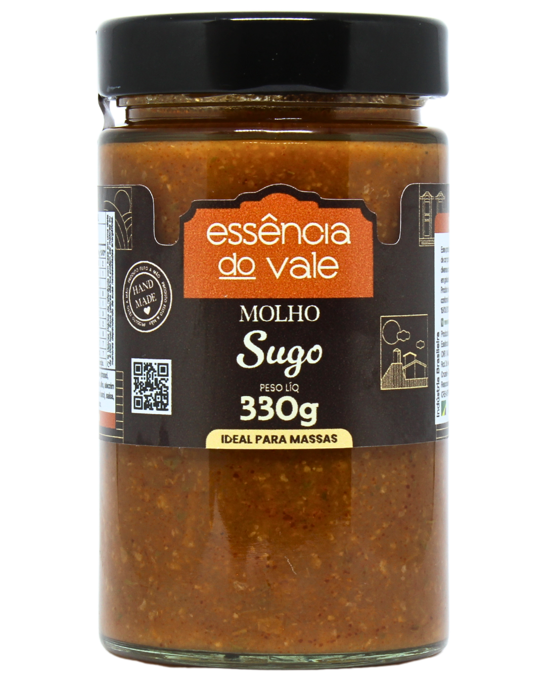 15488937130-molho-sugo-fundo-branco.png Molho ao Sugo da Essência do Vale 330g - Imagem 1