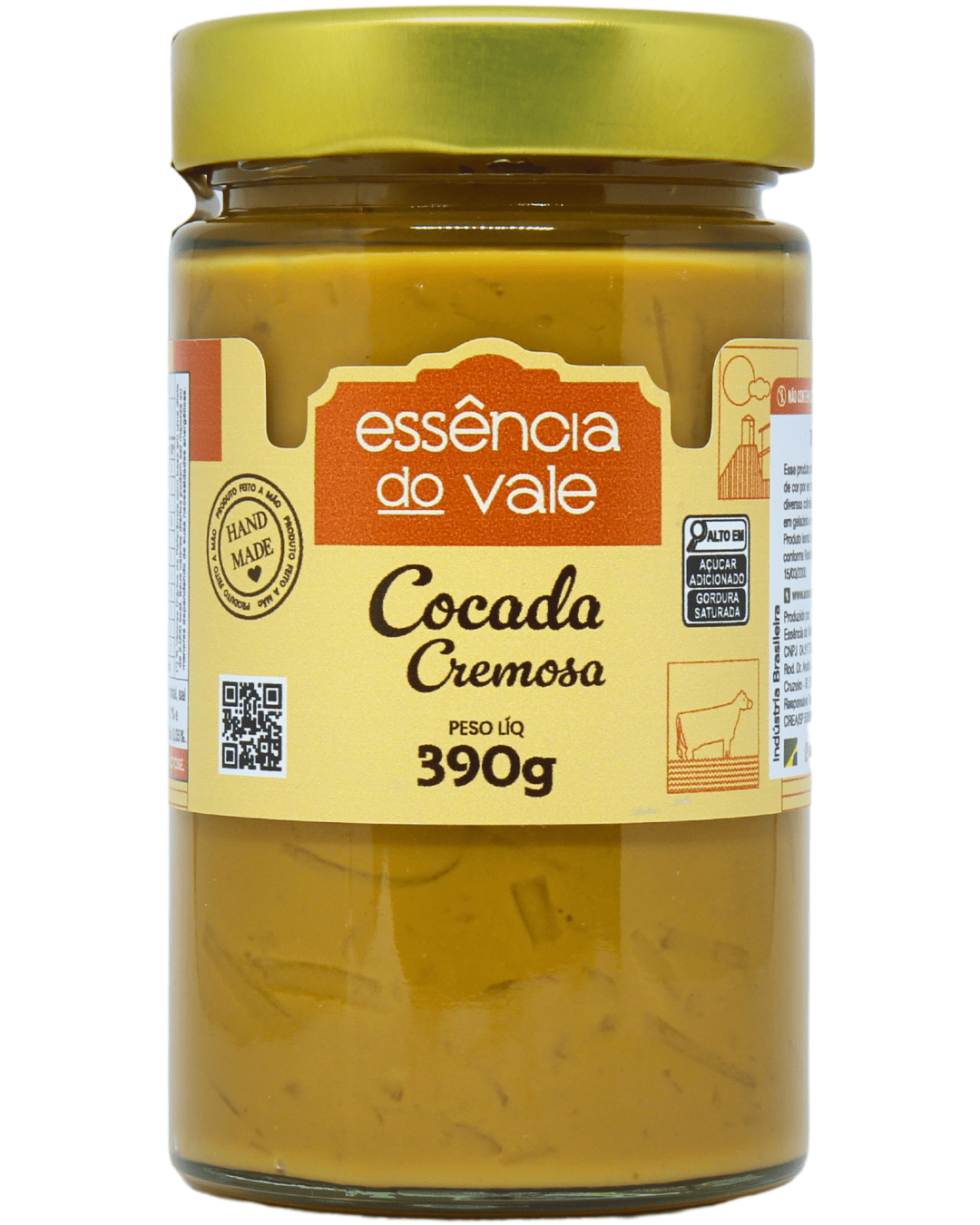 15491909454-cocada-fundo-branco.png Cocada Cremosa Essência do Vale 390g - Imagem 1