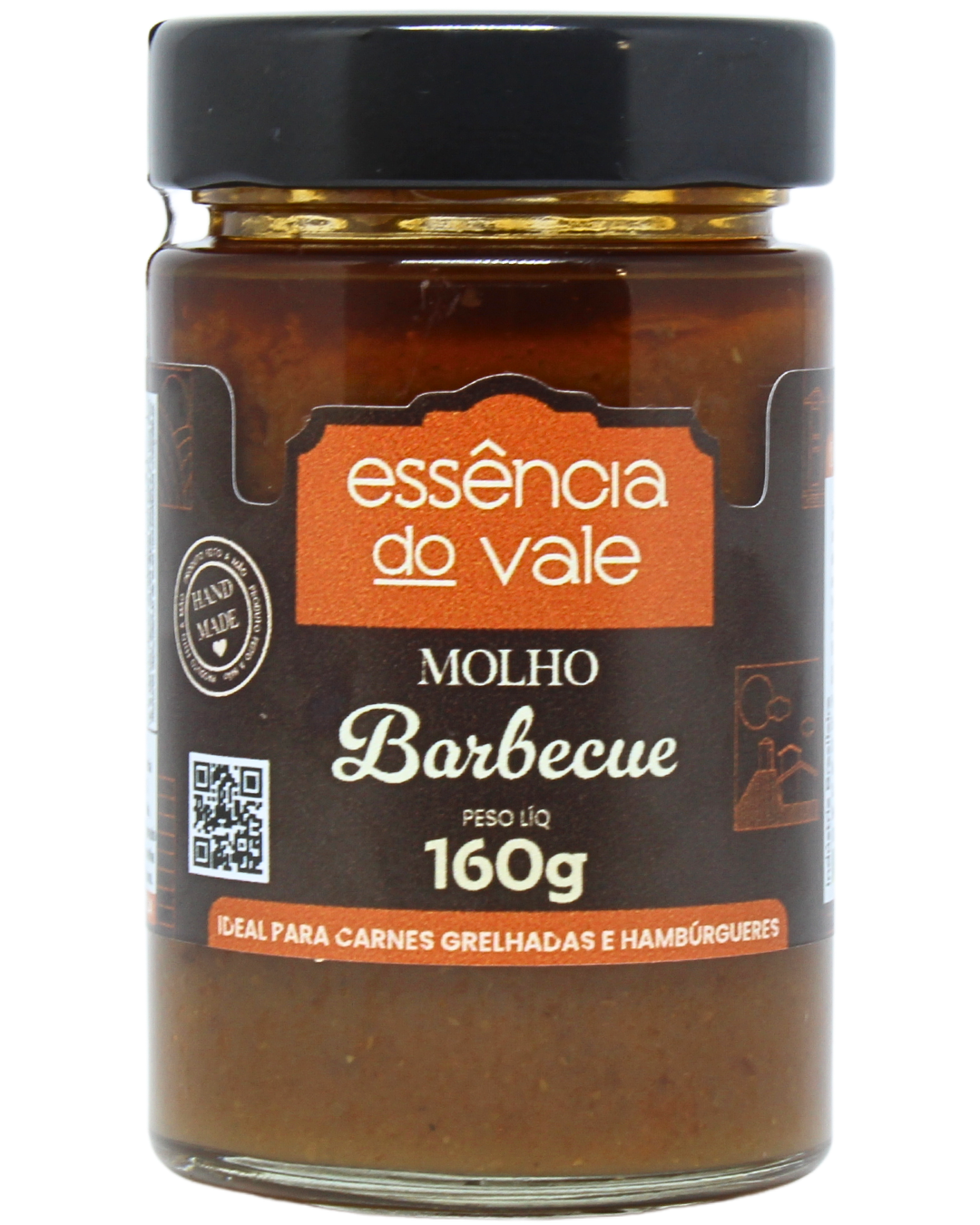 15491972829-molho-barbecue-fundo-branco.png Molho Barbecue Essência do Vale 160g - Imagem 1