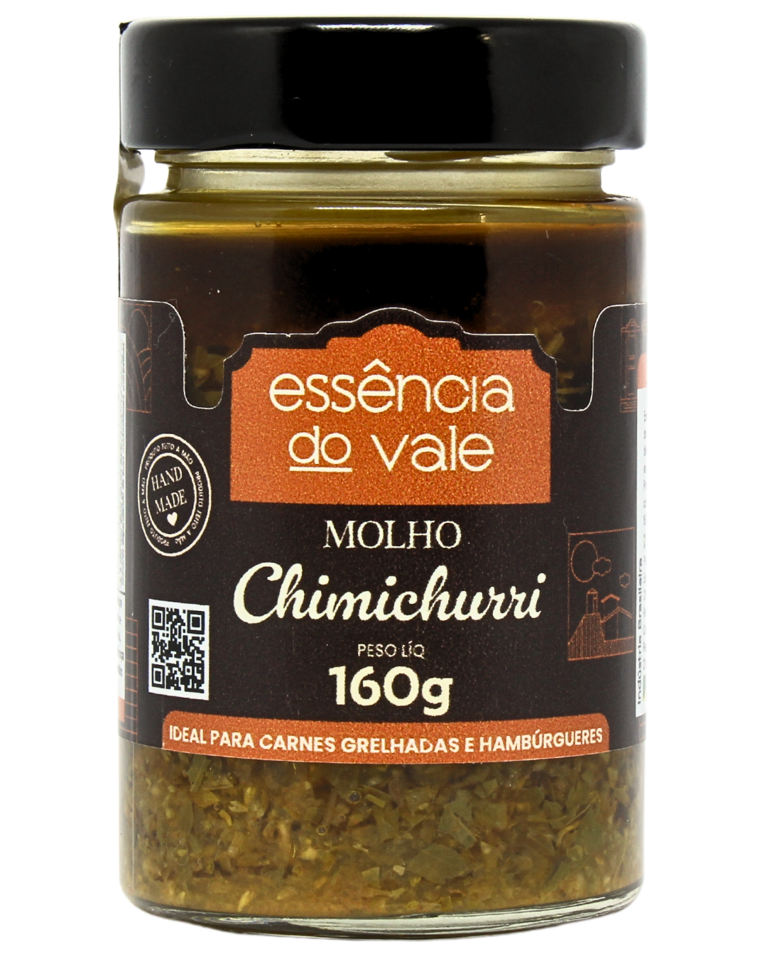 15491974045-molho-chimichurri-fundo-branco.png Molho Chimichurri Essência do Vale 160g - Imagem 1