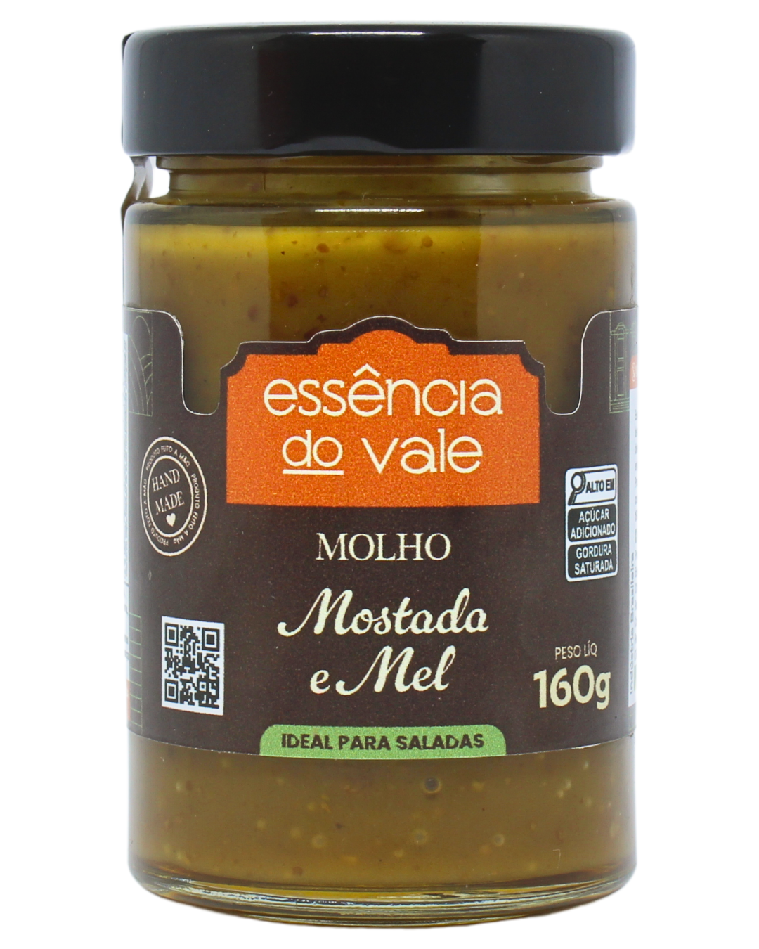 15492019098-molho-de-mostarda-e-mel-fundo-branco.png Molho de Mostarda e Mel Honey Mostard da Essência do Vale 160g - Imagem 1