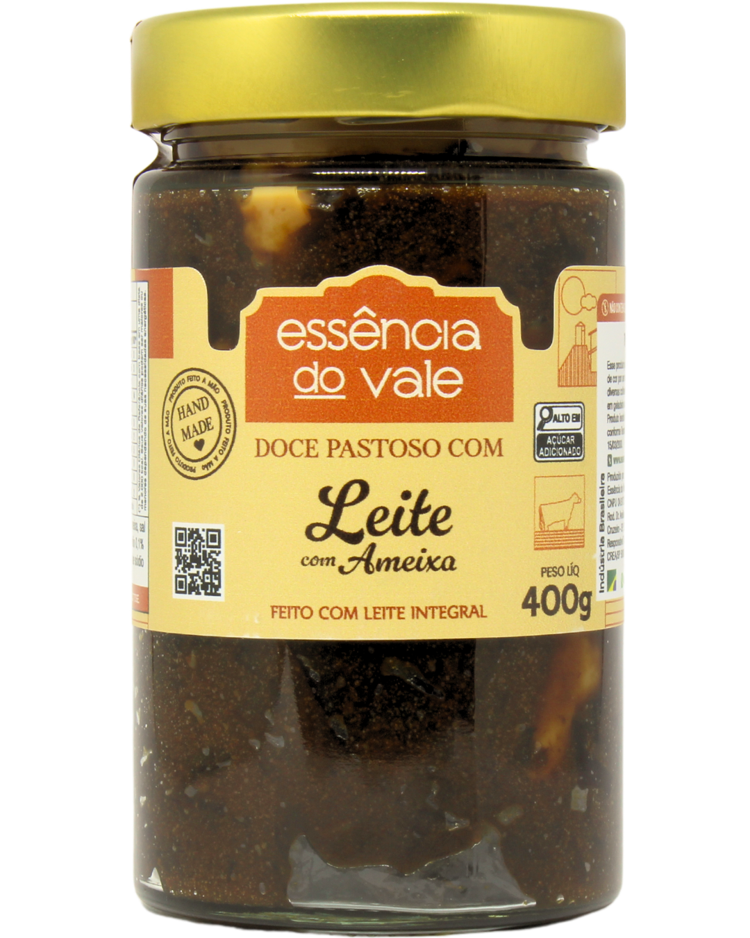 15492033523-doce-de-leite-com-ameixa-fundo-branco.png Doce Pastoso de Leite com Ameixa Essência do Vale 400g - Imagem 1
