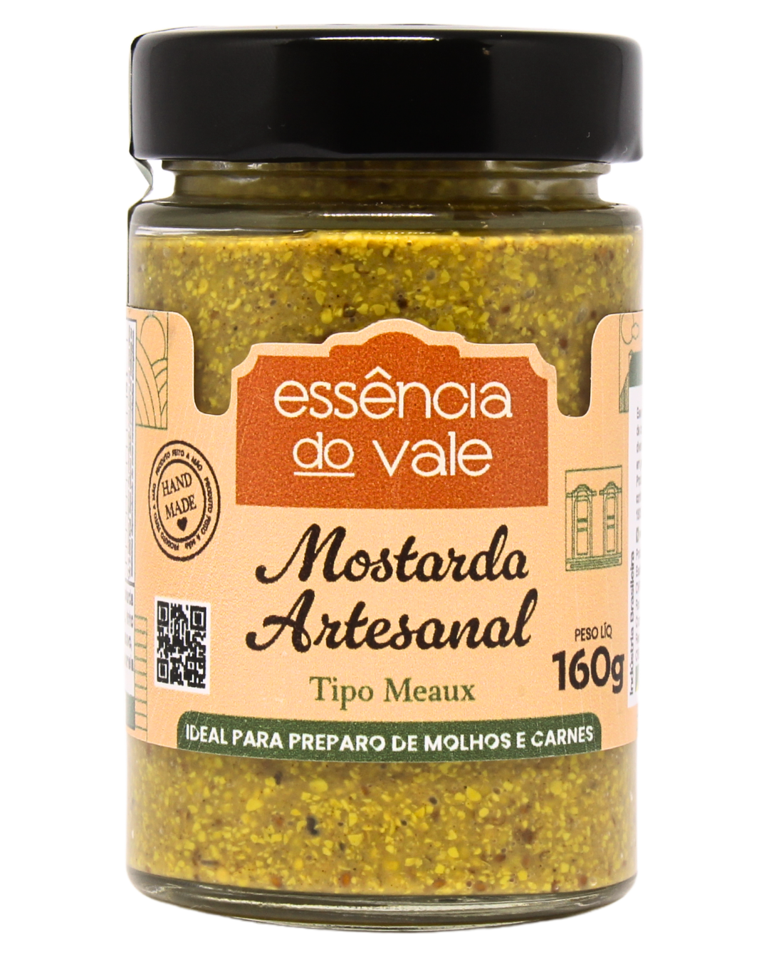 15492061589-mostarda-artesanal-tipo-meux-fundo-branco.png Mostarda Artesanal Tipo Meaux Vegana 160g - Imagem 1