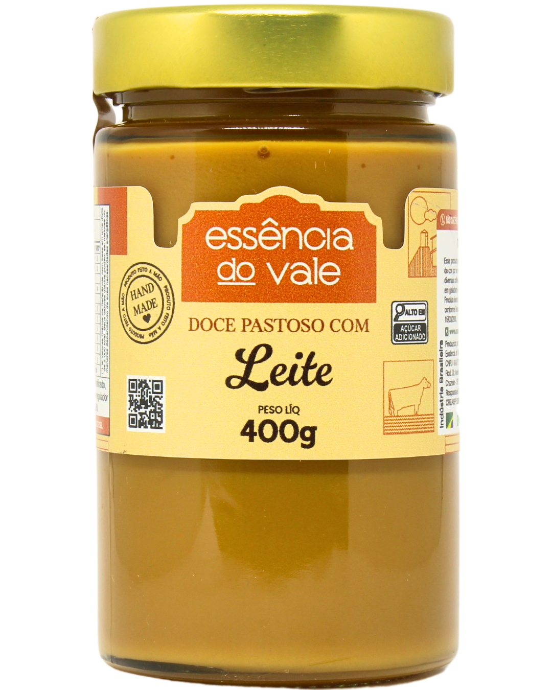 15492344644-doce-de-leite-fundo-branco.png Doce Pastoso com Leite Essência do Vale 400g - Imagem 1