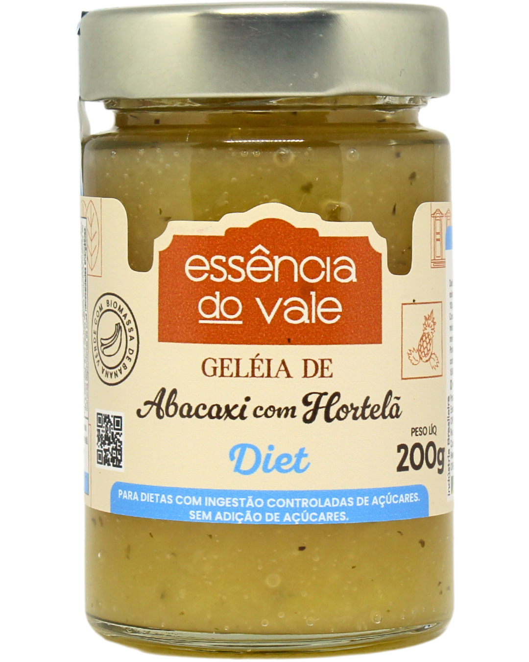 15492349572-geleia-de-abacaxi-com-hortela-diet-fundo-branco.png Geleia de Abacaxi com Hortelã Diet Sem Adição de Açúcar 200g - Imagem 1
