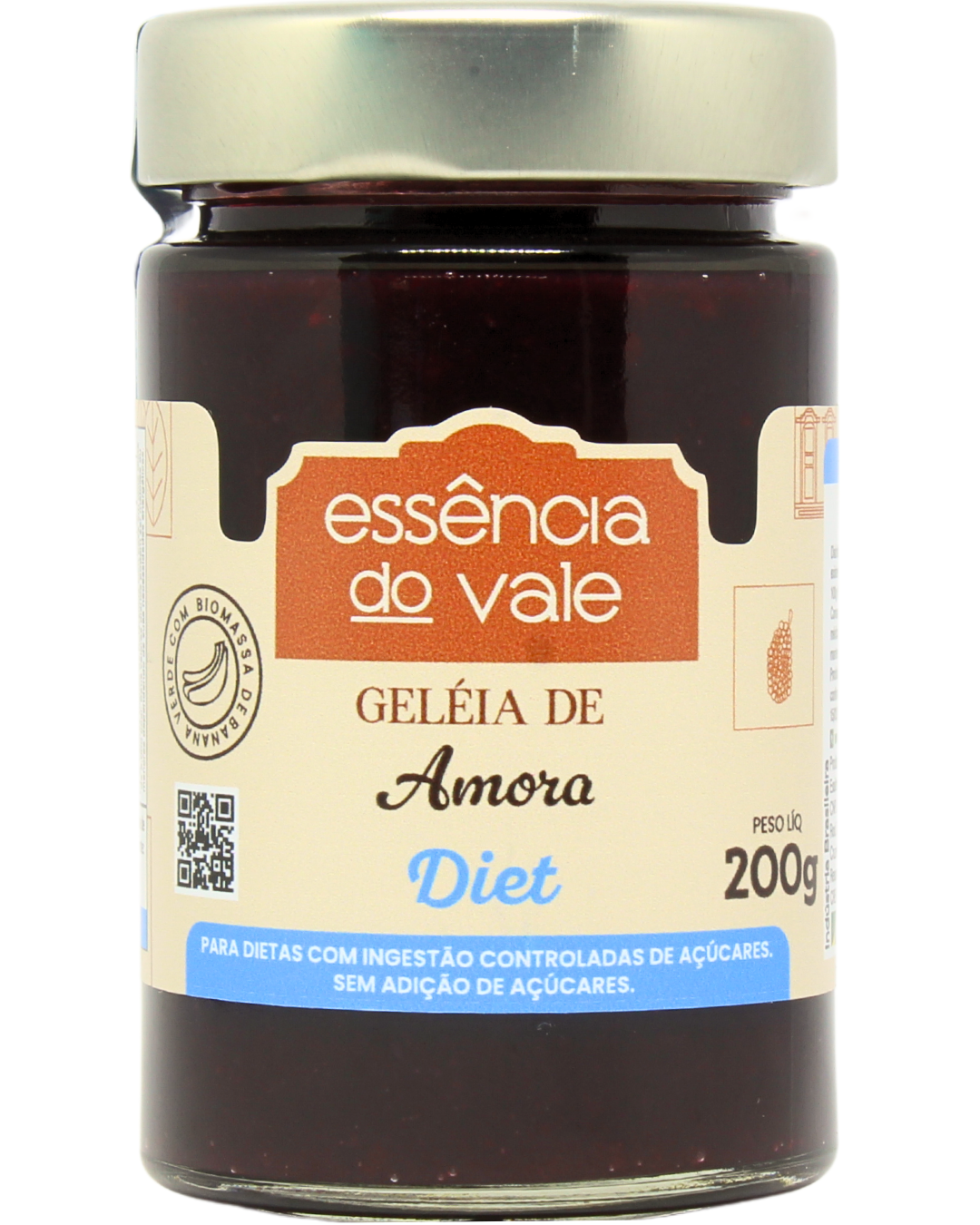 15492358587-geleia-de-amora-diet-fundo-branco.png Geleia de Amora Diet Sem Adição de Açúcar 200g - Imagem 1