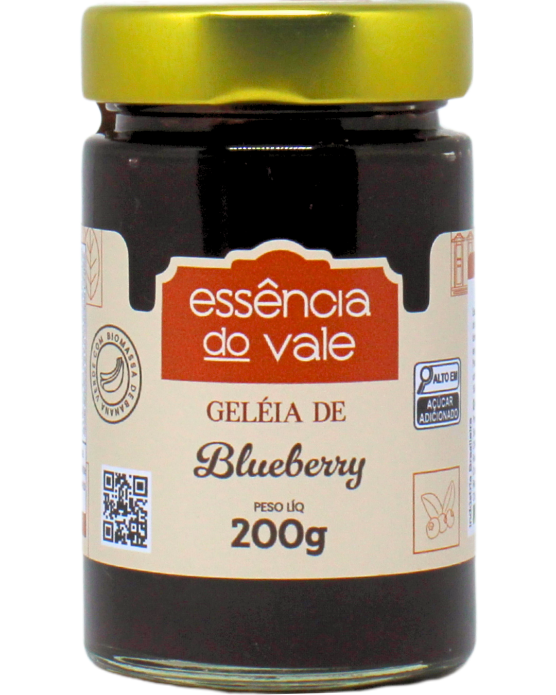 15492380281-geleia-de-blueberry-fundo-branco.png Geleia de Blueberry da Essência do Vale 200g - Imagem 1