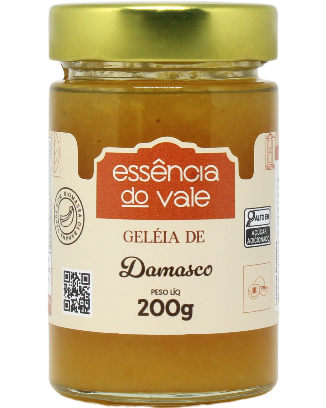 15492408103-geleia-de-damasco-fundo-branco.png Geleia de Damasco da Essência do Vale 200g - Imagem 1