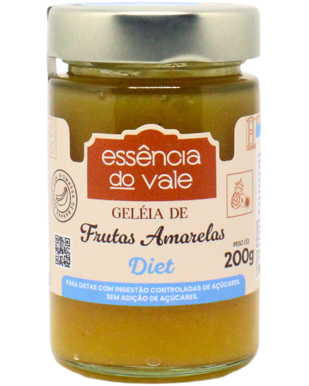 15492425453-geleia-de-frutas-amarelas-diet-fundo-branco.png Geleia de Frutas Amarelas Diet Sem Adição de Açúcar 200g - Imagem 1