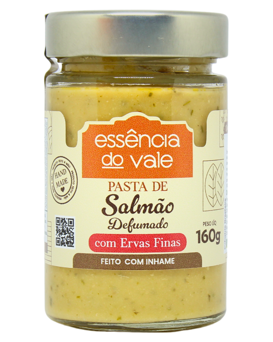 15492451565-pasta-de-samao-com-ervas-finas-fundo-branco.png Pasta de Salmão com Ervas Finas Essência do Vale 160g - Imagem 1
