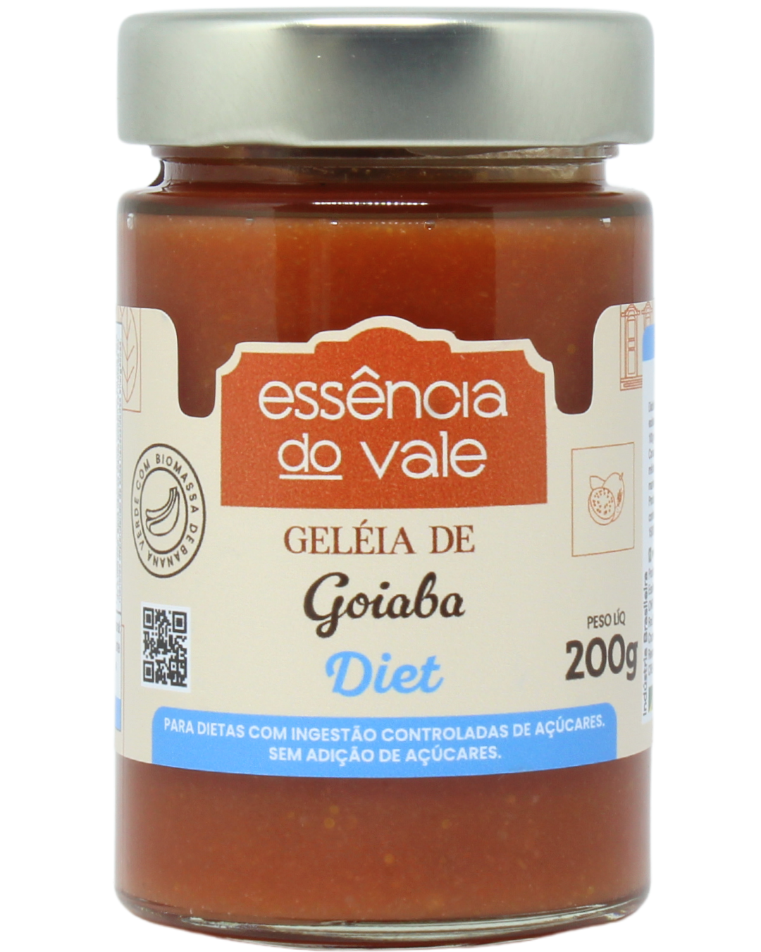 15492451617-geleia-de-goiaba-diet-fundo-branco.png Geleia de Goiaba Diet Sem Adição de Açúcar 200g - Imagem 1