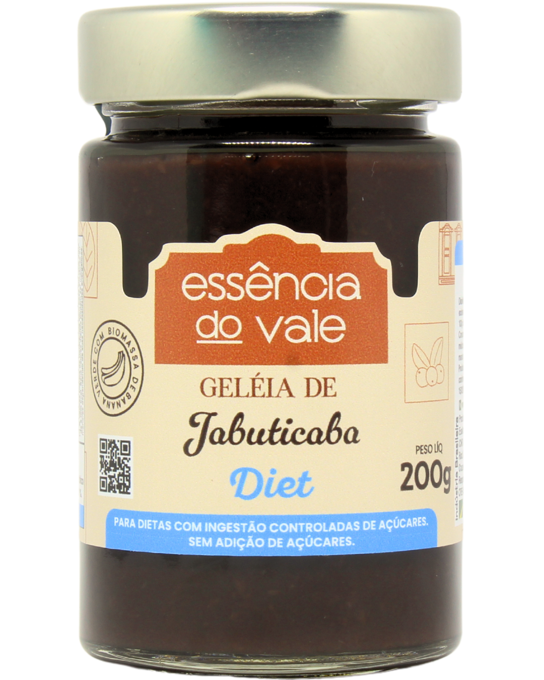 15492453545-geleia-de-jabuticada-diet-fundo-branco.png Geleia de Jabuticaba Diet Sem Adição de Açúcar 200g - Imagem 1