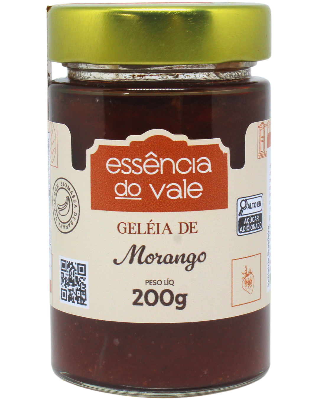 15492481274-geleia-de-morango-fundo-branco.png Geleia de Morango Essência do Vale 200g - Imagem 1