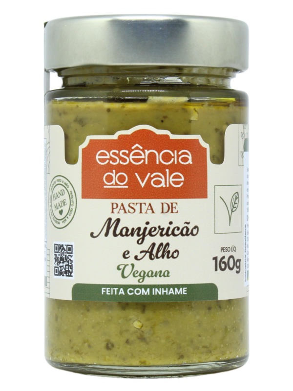 Pasta Vegana de Manjericão e Alho Essência do Vale 160g