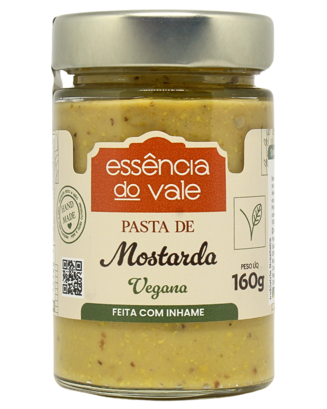 15492525327-pasta-de-mostarda-vegana-fundo-branco.png Pasta Vegana de Mostarda Essência do Vale 160g - Imagem 1