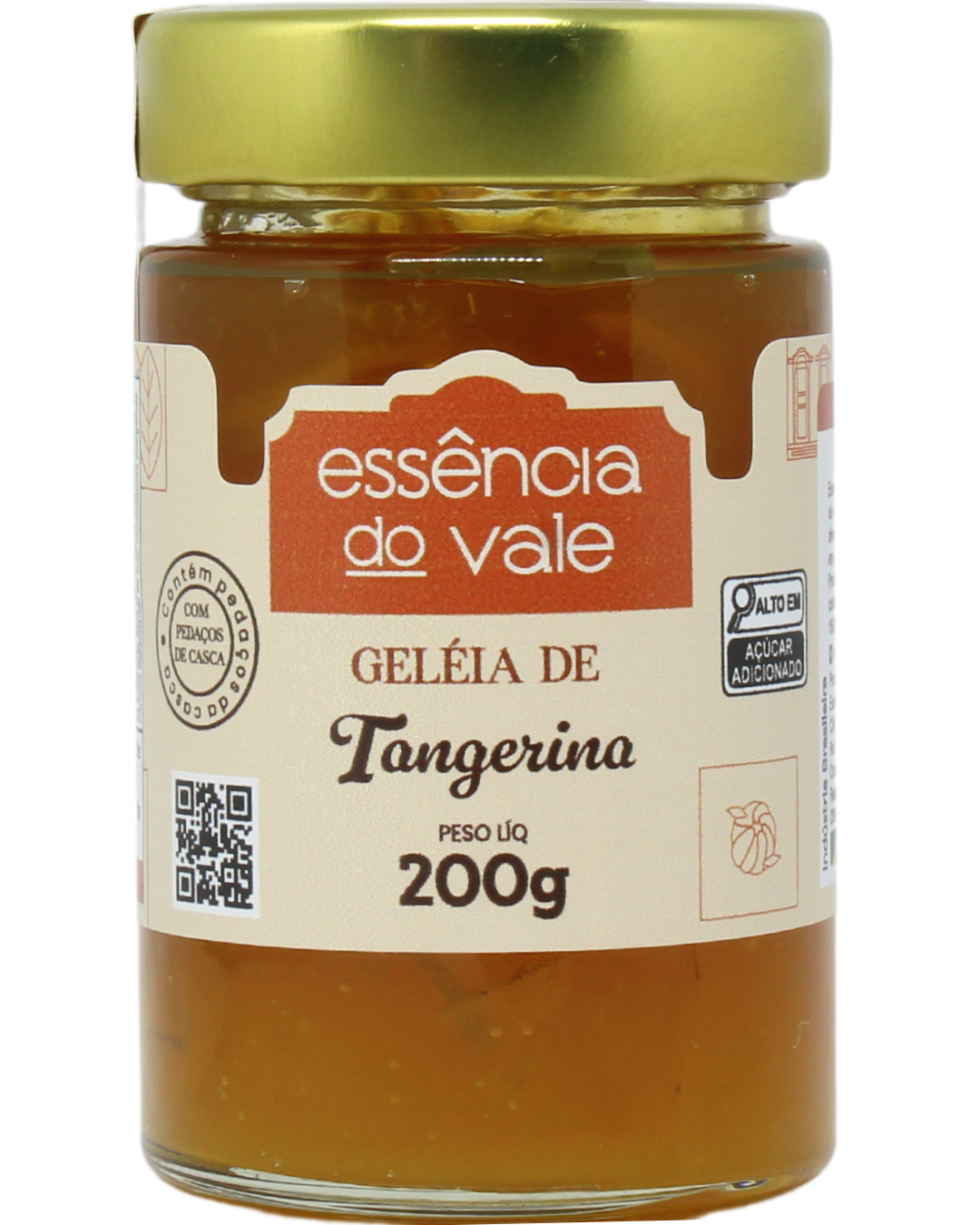 15492705765-geleia-de-tangerina-fundo-branco.png Geleia de Tangerina com Pedaços de Casca da Essência do Vale 200g - Imagem 1