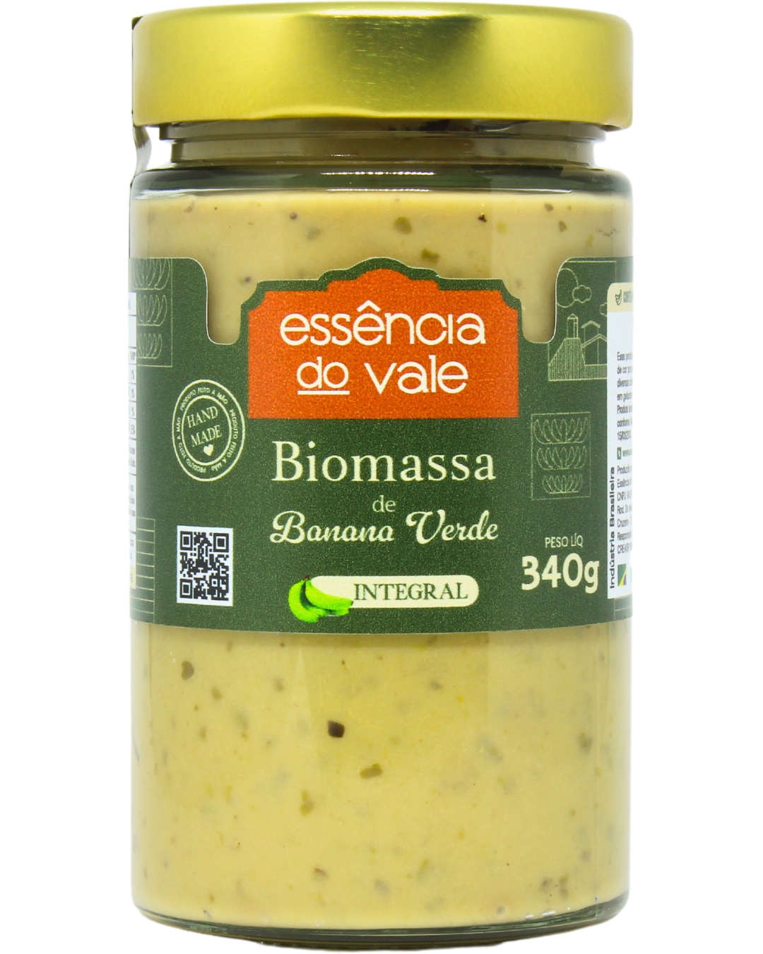 15492736825-biomassa-de-banana-verde-integral-fundo-branco.png Biomassa de Banana Verde Integral Pronta para Uso 340g - Imagem 1