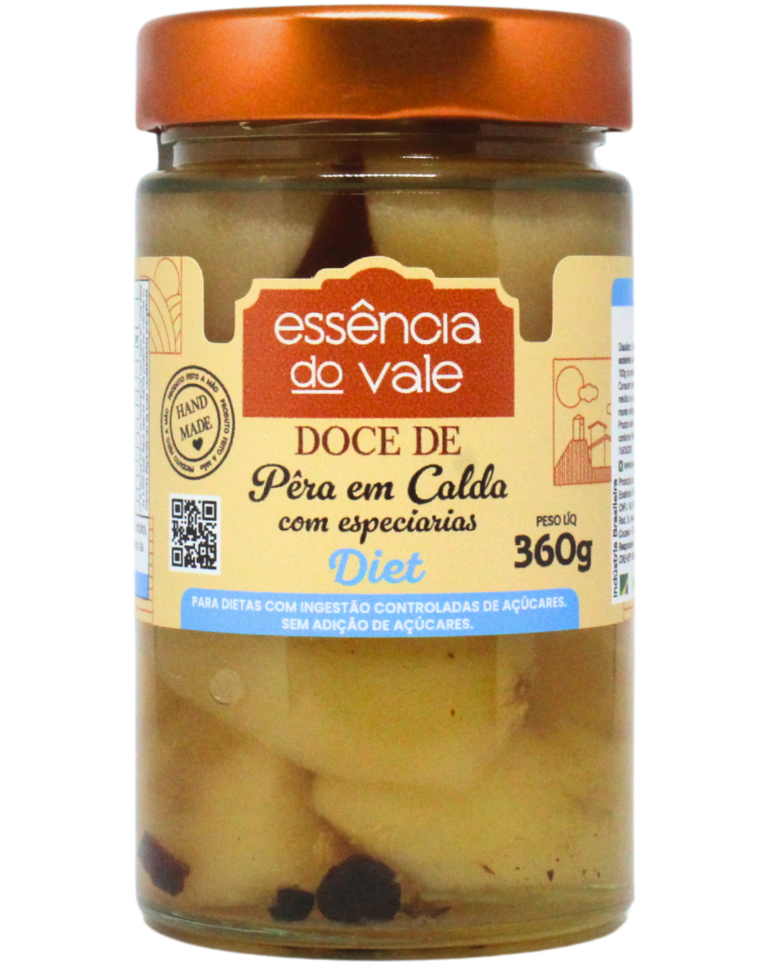 15492746840-pera-em-calda-diet-fundo-branco.png Edição Limitada Pêra em Calda com Especiarias Sem Açúcar 360g - Imagem 1