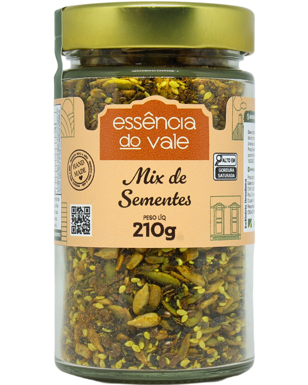 15492781917-mix-de-sementes-tostadas-e-temperadas-fundo-branco.png Mix de Sementes Tostadas e Temperadas da Essência do Vale 210g - Imagem 1