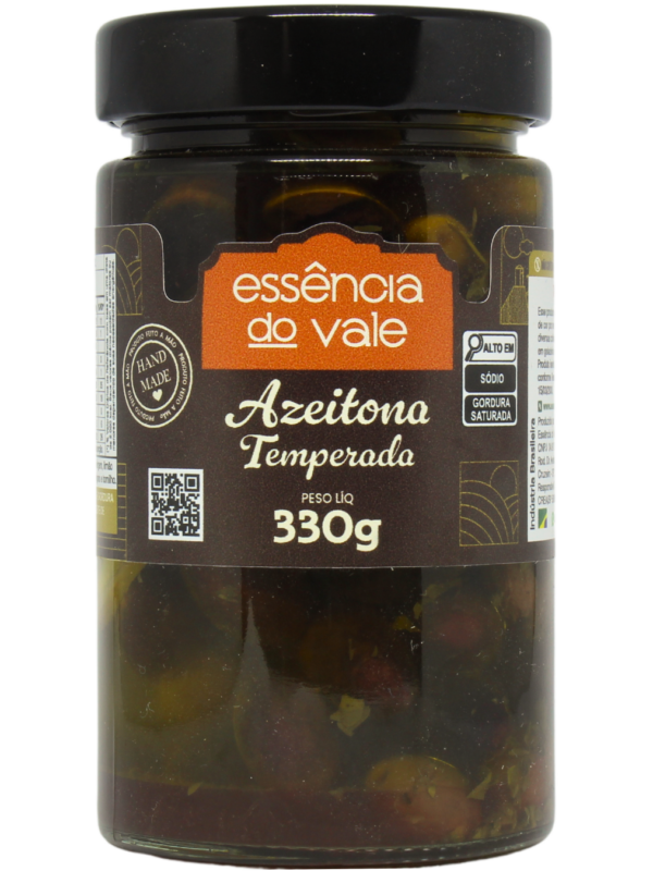 Azeitona Temperada no Azeite da Essência do Vale 300g