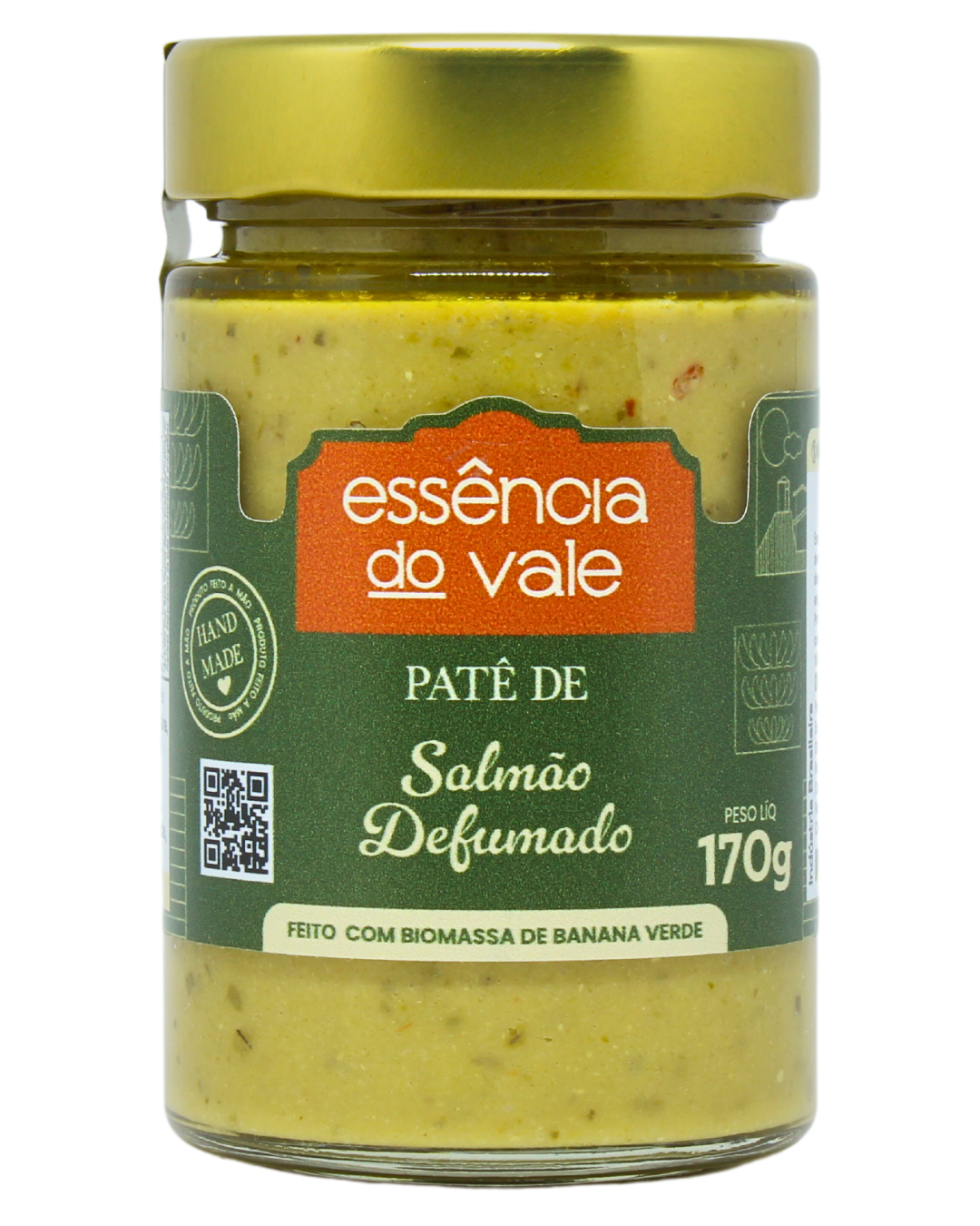 15492805656-pate-de-salmao-defumado-fundo-branco.png Patê de Salmão Defumado Essência do Vale 170g - Imagem 1