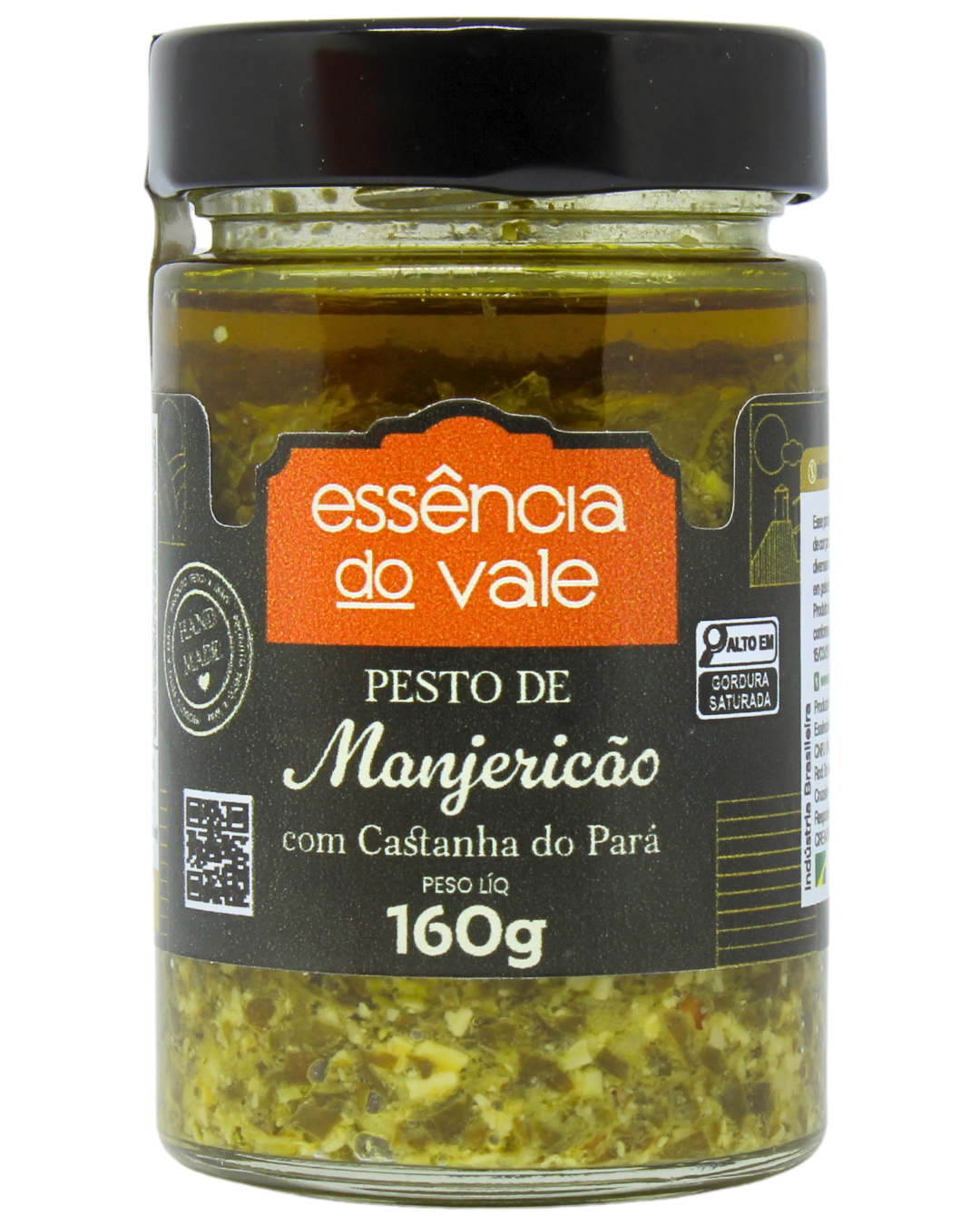 15493020984-pesto-de-manjericao-com-castanha-do-para-fundo-branco.png Pesto de Manjericão com Castanha do Pará Essência do Vale 160g - Imagem 1