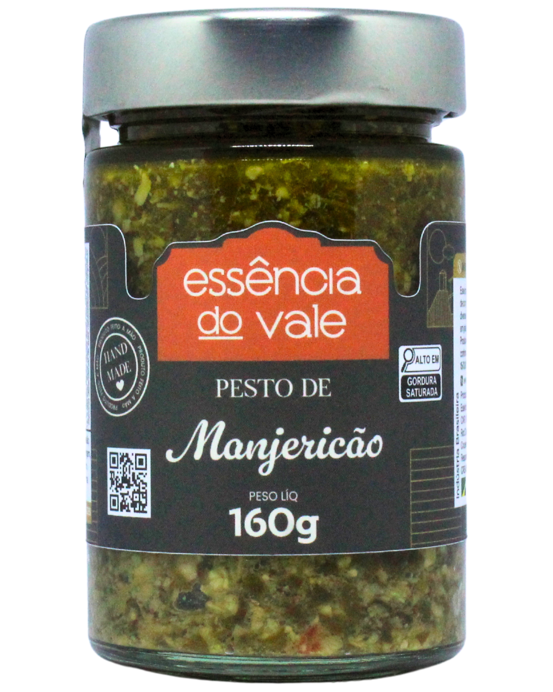15493022369-pesto-de-manjericao-fundo-branco.png Pesto de Manjericão Essência do Vale 160g - Imagem 1