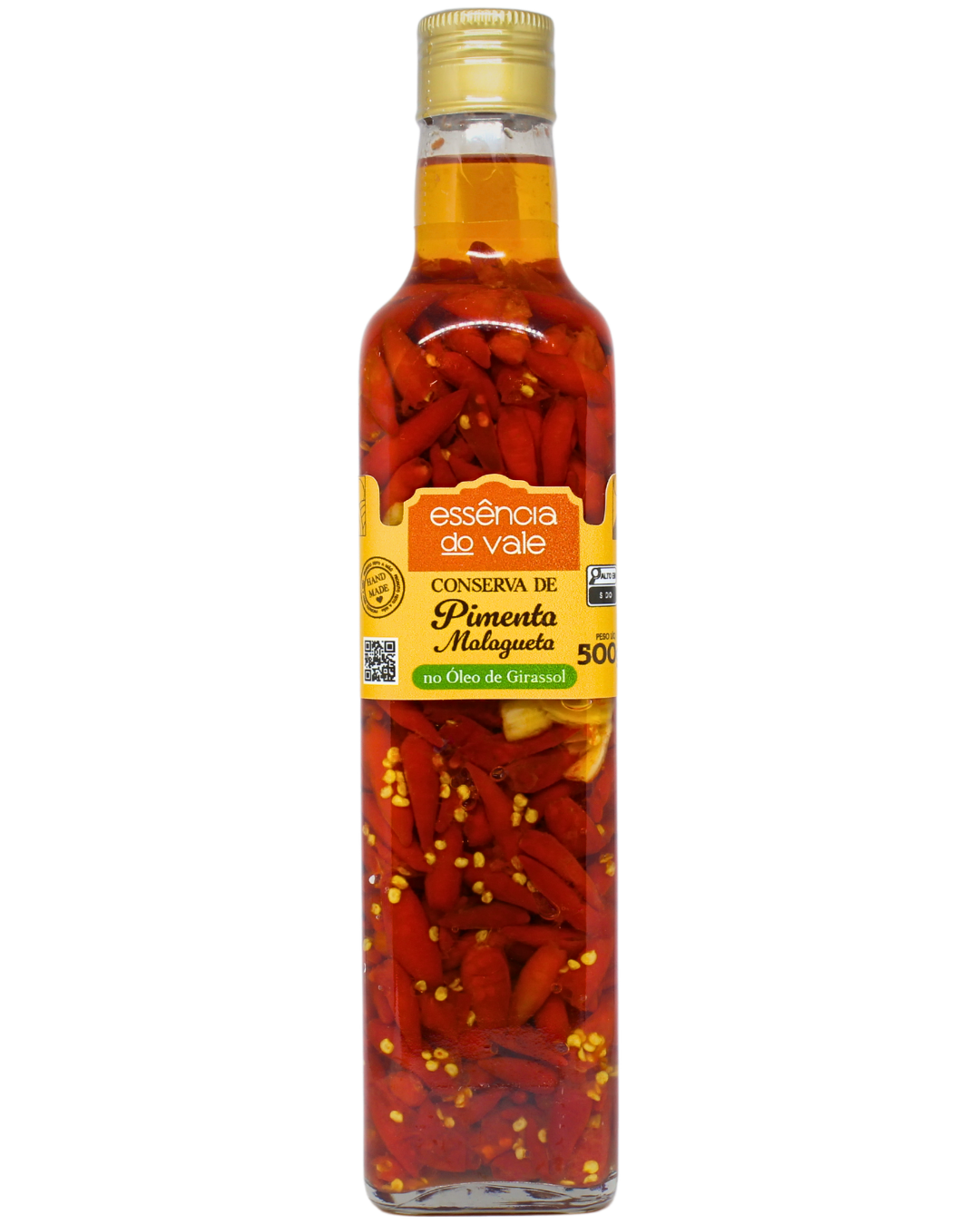 15493024516-conserva-de-pimenta-malagueta-fundo-branco.png Pimenta Malagueta no Óleo da Essência do Vale 500g - Imagem 1