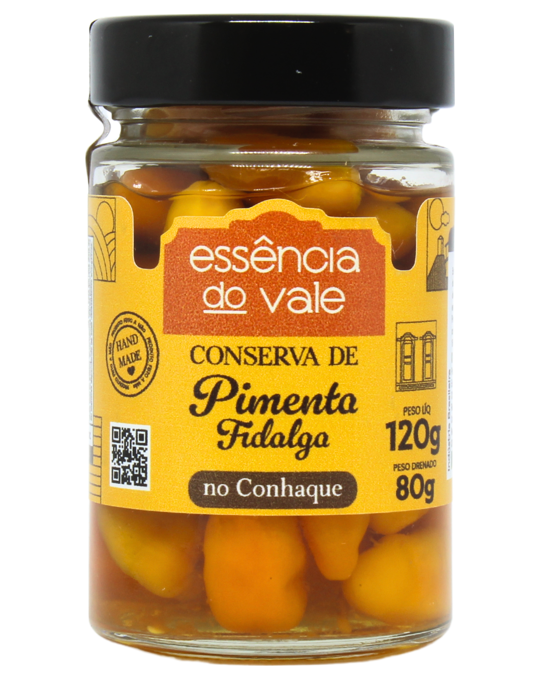 15493043903-pimenta-no-conhaque-fundo-branco.png Pimenta no Conhaque em Conserva Essência do Vale 120g - Imagem 1
