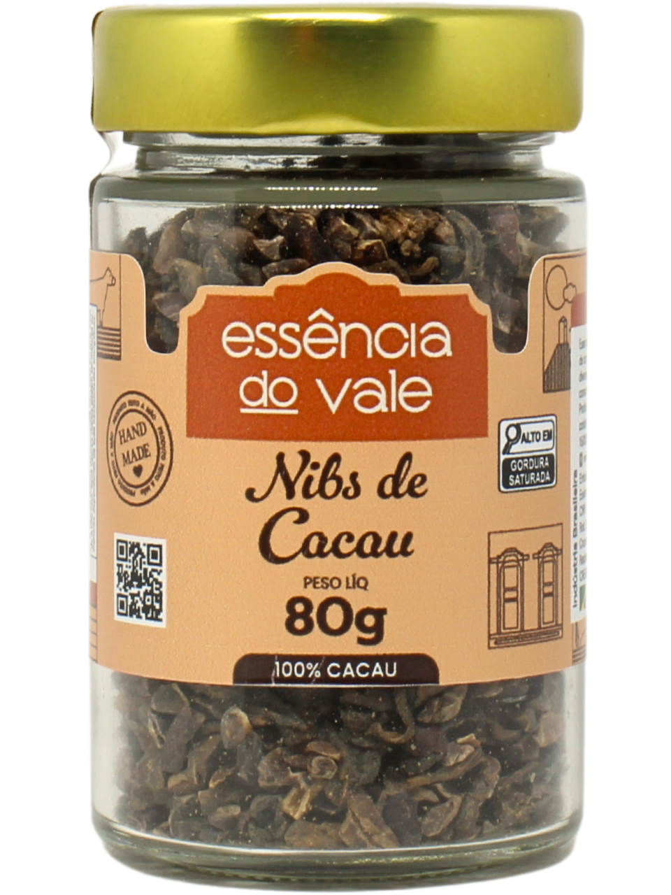 15493399062-nibs-de-cacau-fundo-branco.png Nibs de Cacau 100% Cacau 80g - Imagem 1