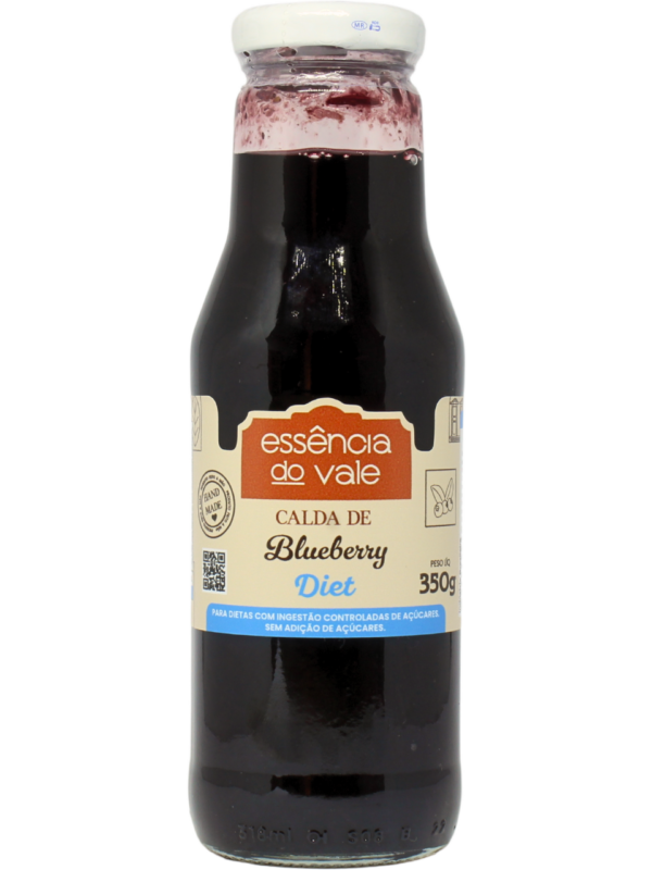 Calda Natural de Blueberry Sem Adição de Açúcar Essência do Vale 350g