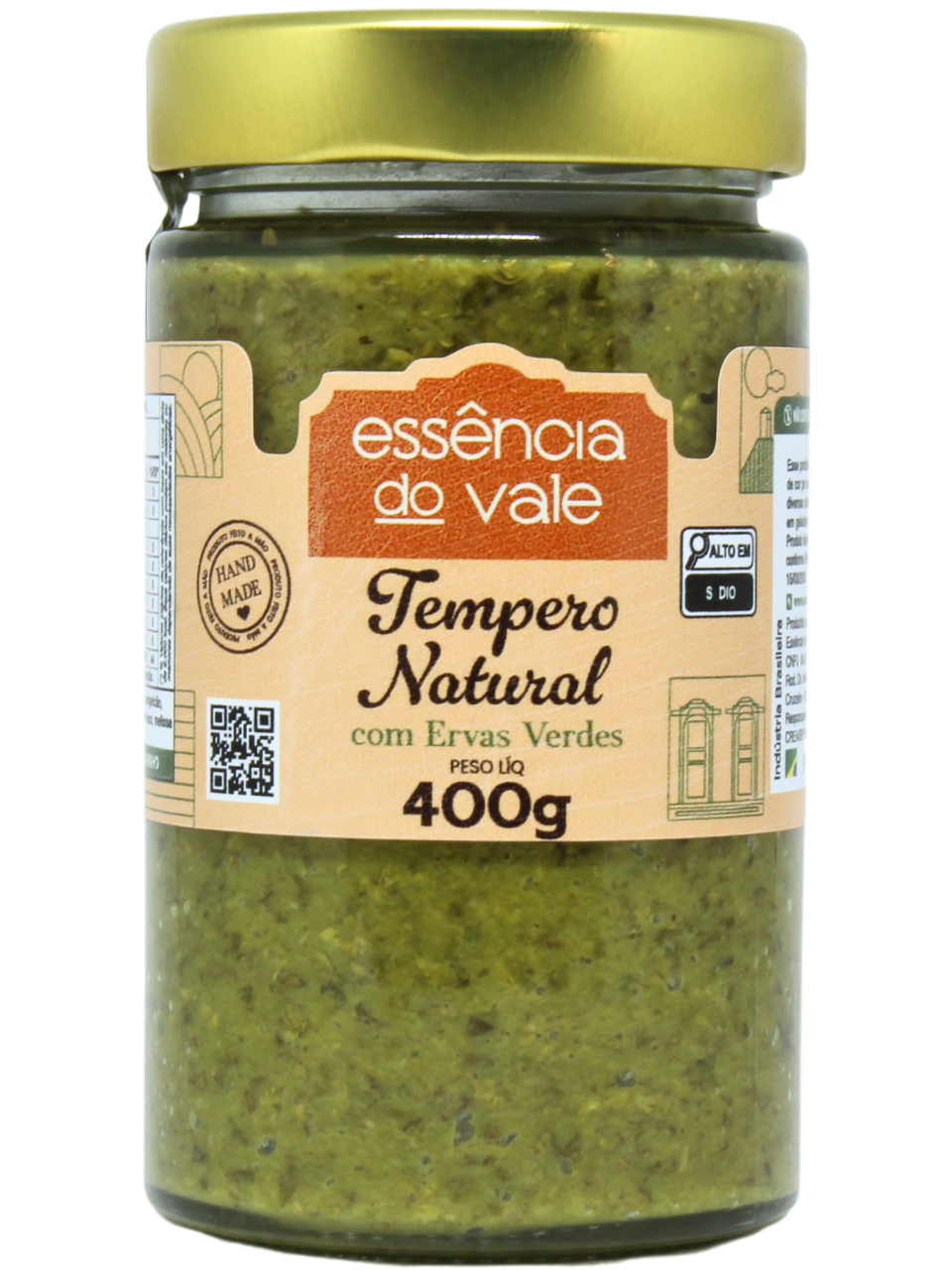 15493409099-tempero-natural-com-ervas-verdes-fundo-branco.png Tempero Natural de Ervas Essência do Vale 400g - Imagem 1