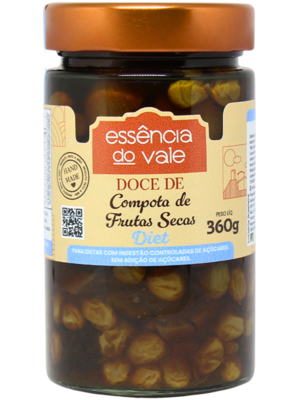 Edição Limitada Compota de Frutas Secas Pessach DIET da Essência do Vale 360g