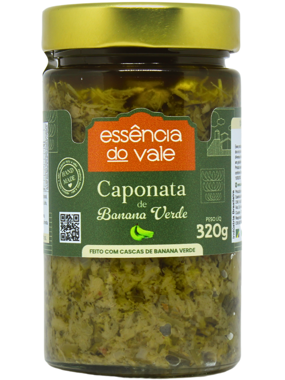 15493411363-caponata-de-banana-verde-fundo-branco.png Caponata de Banana Verde Essência do Vale 320g - Imagem 1