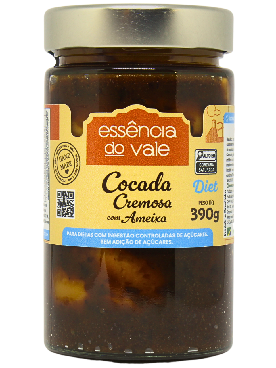 15493417749-cocada-cremosa-com-ameixa-diet-fundo-branco.png Cocada Cremosa com Ameixa Diet Sem Adição de Açúcar 390g - Imagem 1