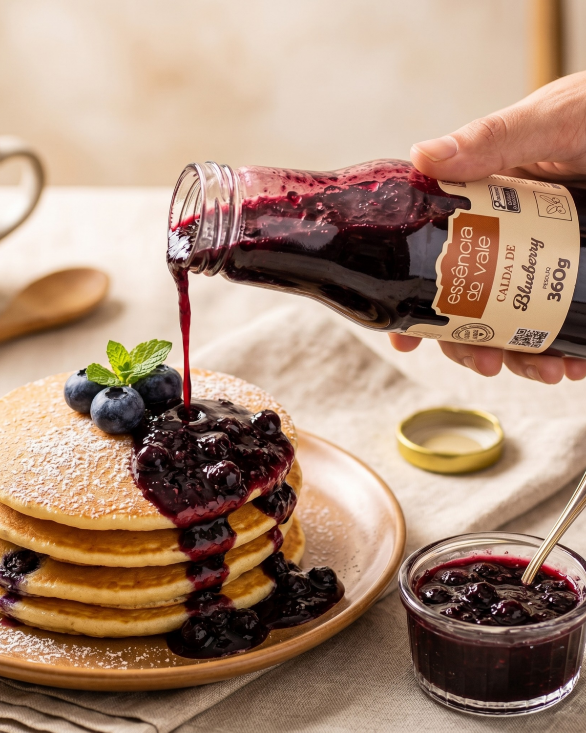 Calda Natural de Blueberry Essência do Vale 360g - Imagem 4