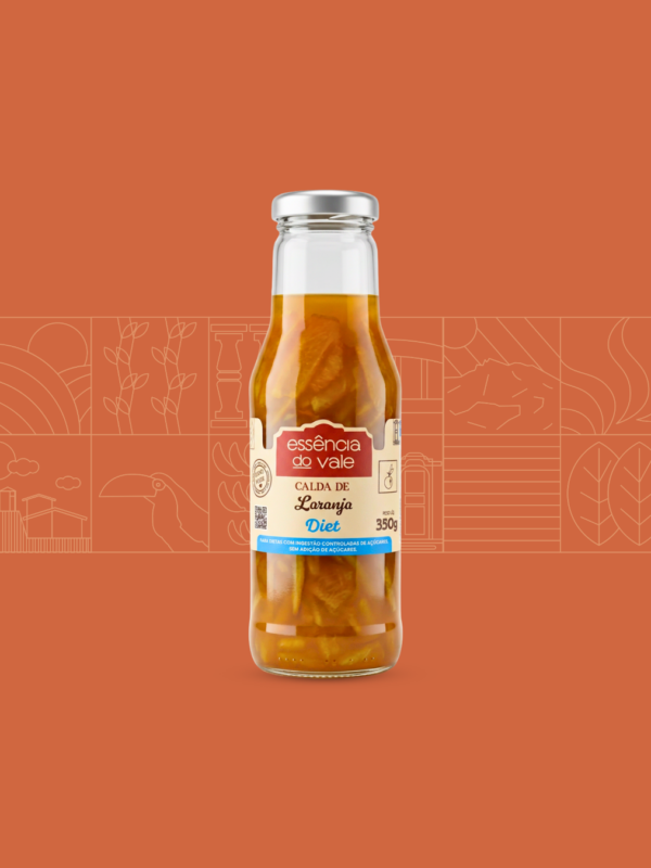 Calda Natural de Laranja Sem Adição de Açúcar da Essência do Vale 350g