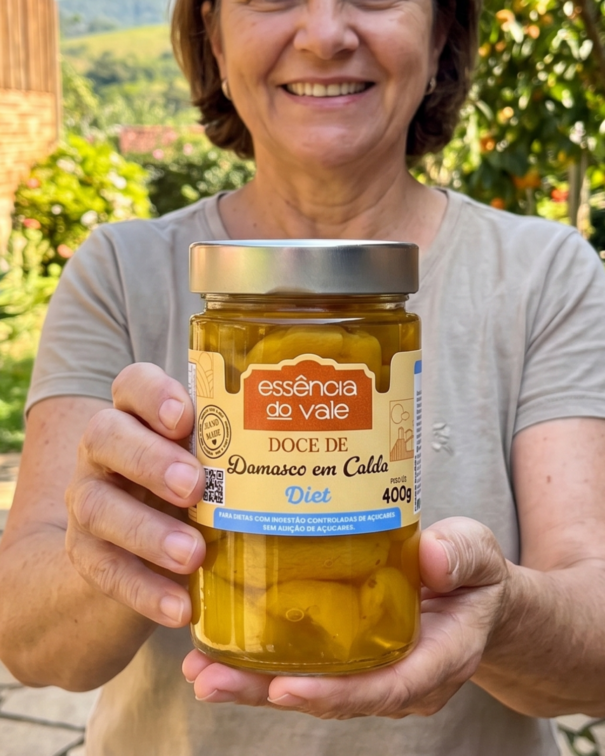Doce de Damasco em Calda Diet Sem Adição de Açúcar Essência do Vale 370g - Imagem 2
