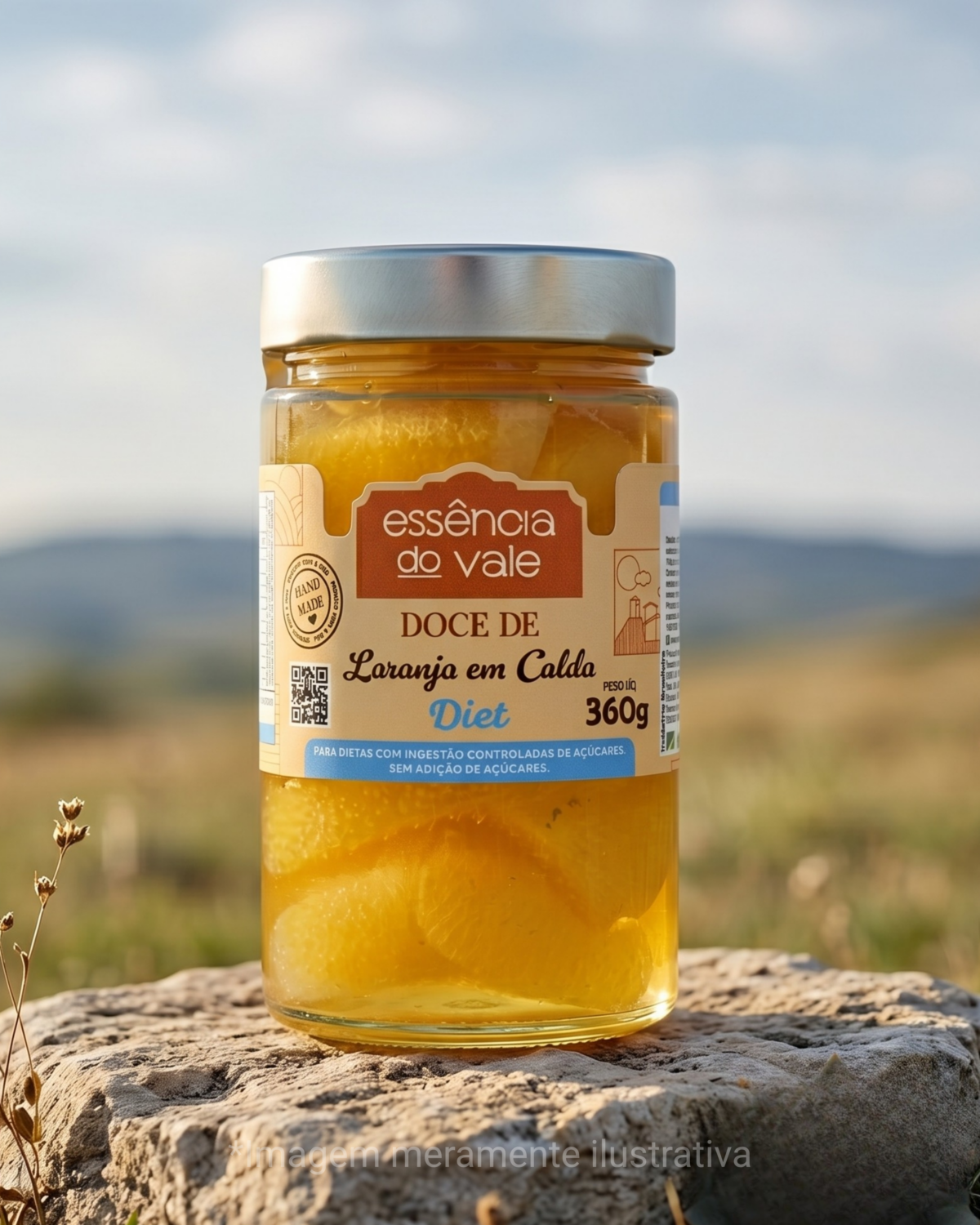 Doce de Laranja em Calda 360g Diet Sem Adição de Açúcar Essência do Vale - Imagem 2