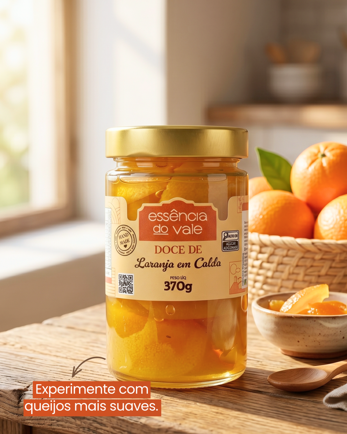 Doce de Laranja em Calda da Essência do Vale 370g - Imagem 3