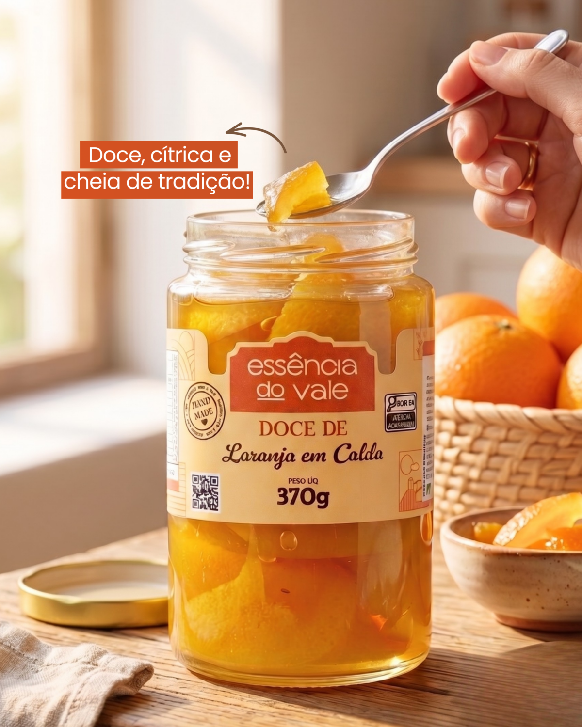 Doce de Laranja em Calda da Essência do Vale 370g - Imagem 4