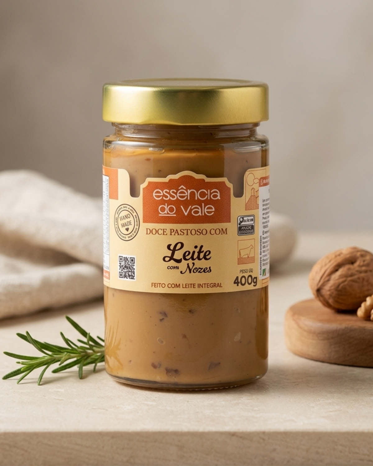 Doce Pastoso de Leite com Nozes Essência do Vale 400g - Imagem 2