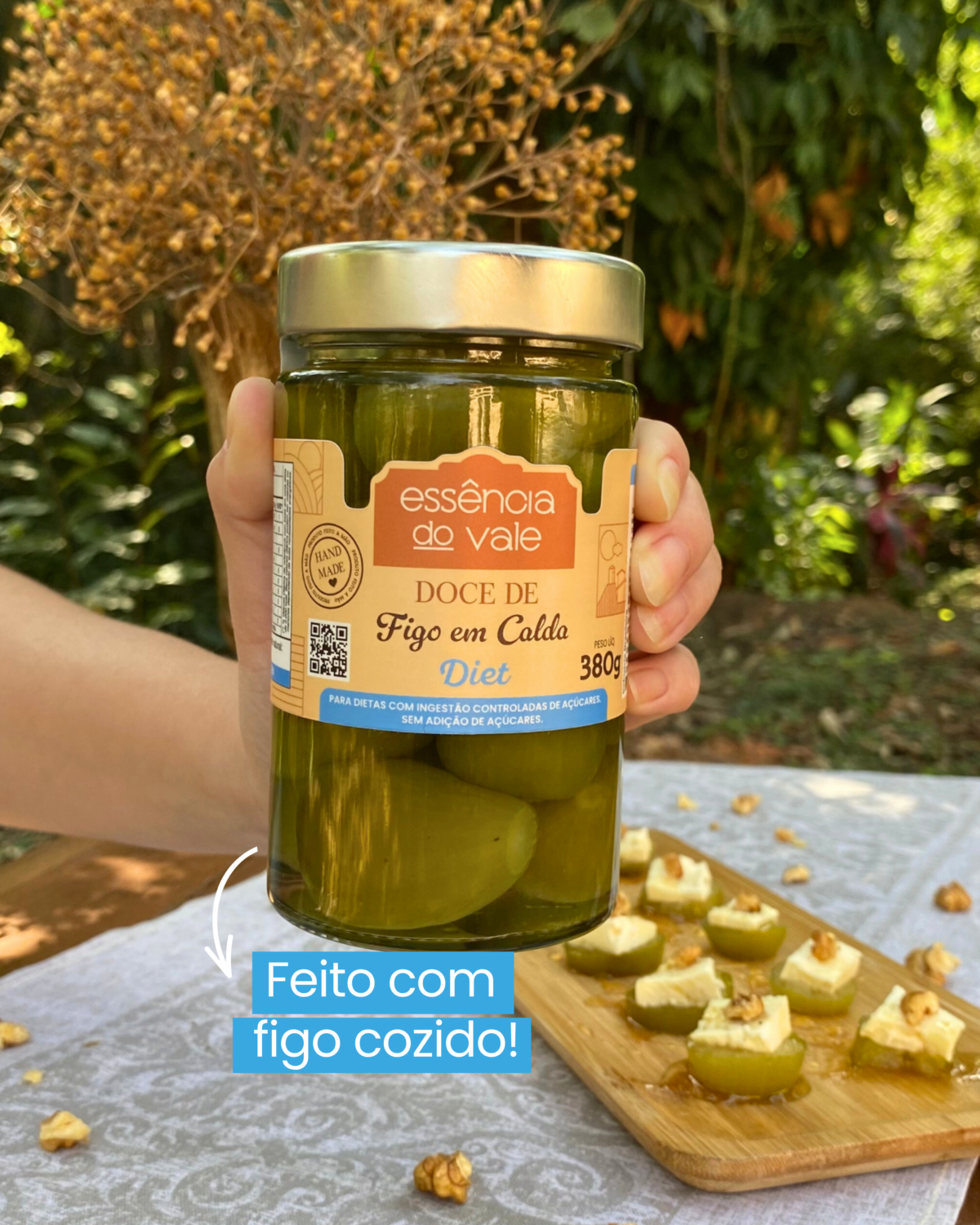 Doce de Figo em Calda Diet Sem Adição de Açúcar Essência do Vale 380g - Imagem 2