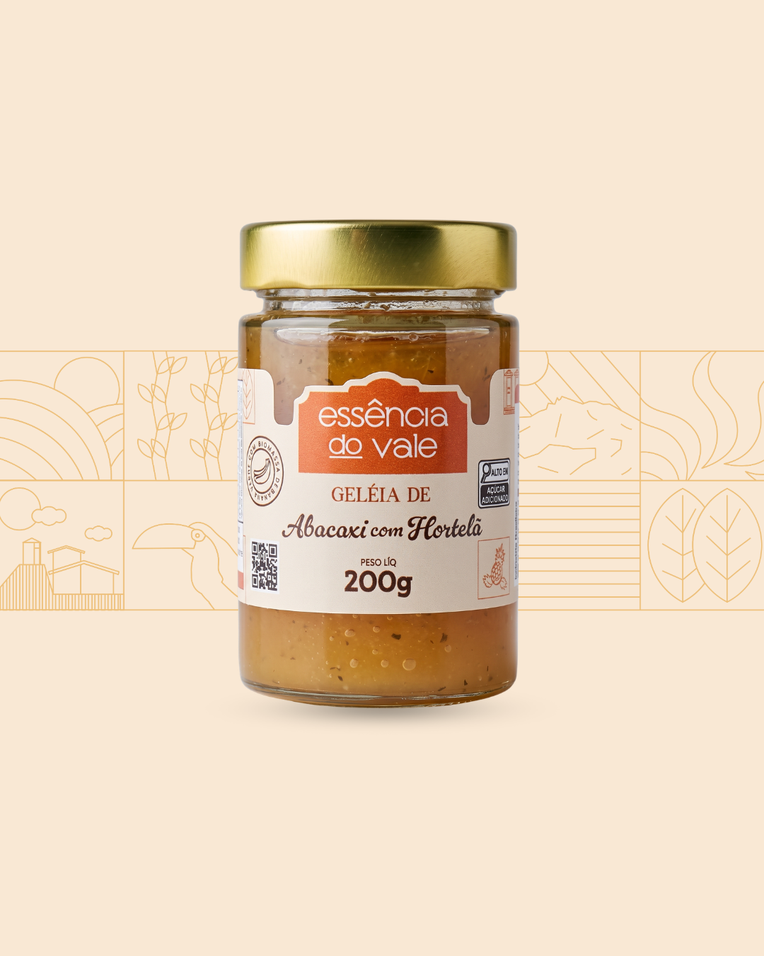 Geleia de Abacaxi c_ Hortelã Geleia de Abacaxi com Hortelã 200g - Imagem 1