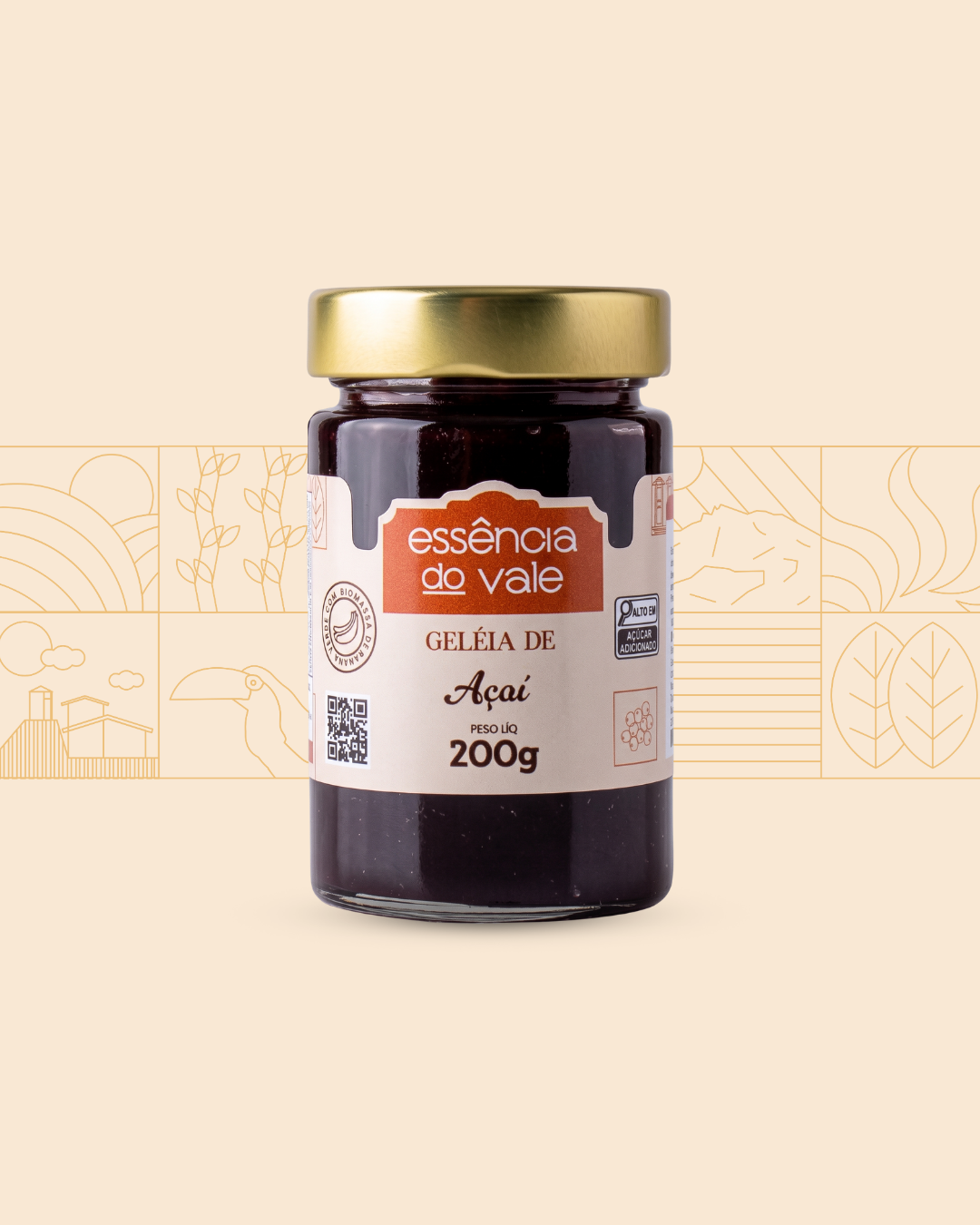 Geleia de Açaí Geleia de Açaí da Essência do Vale 200g - Imagem 1